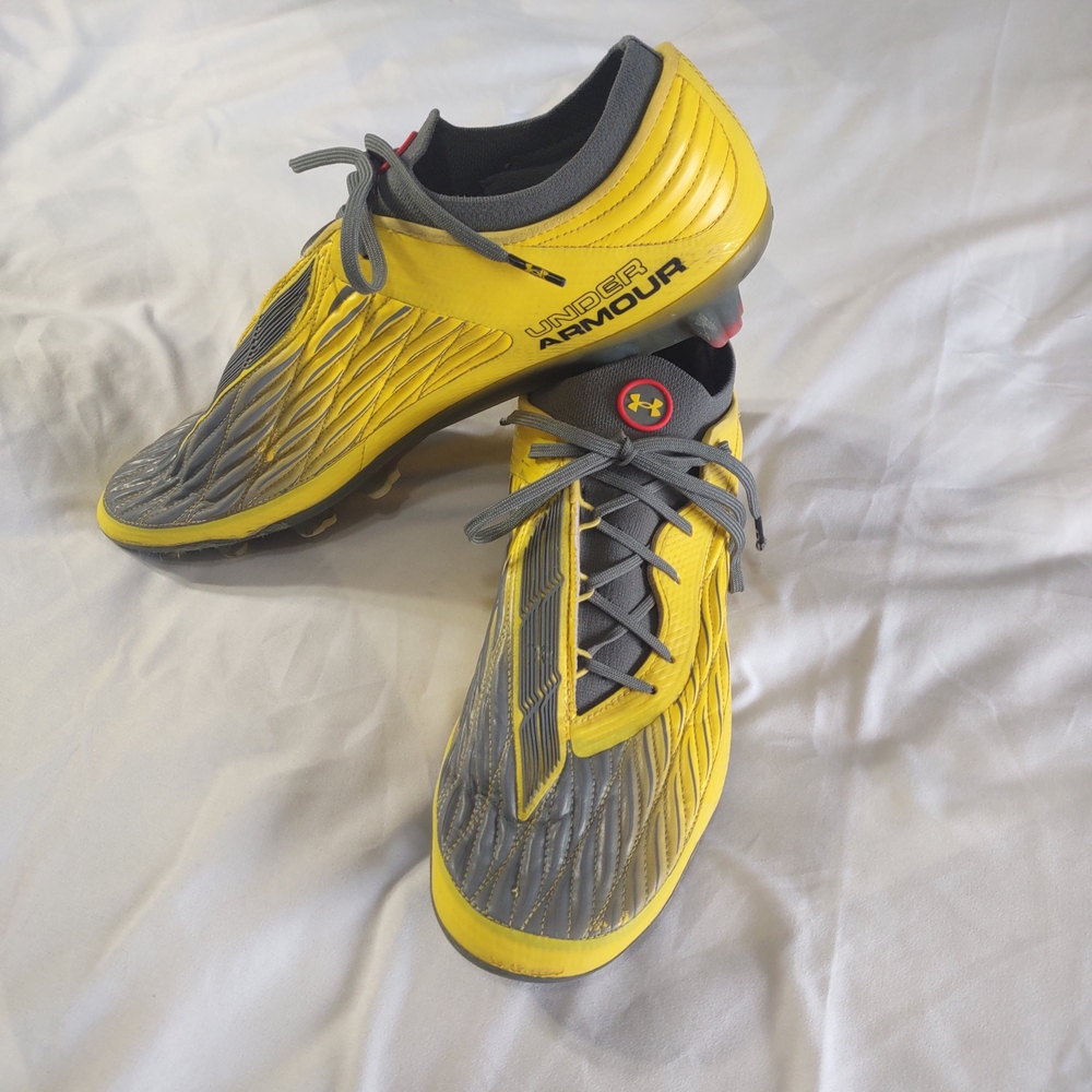 Under Armour Men's Athletic Shoes in Yellow and Gray